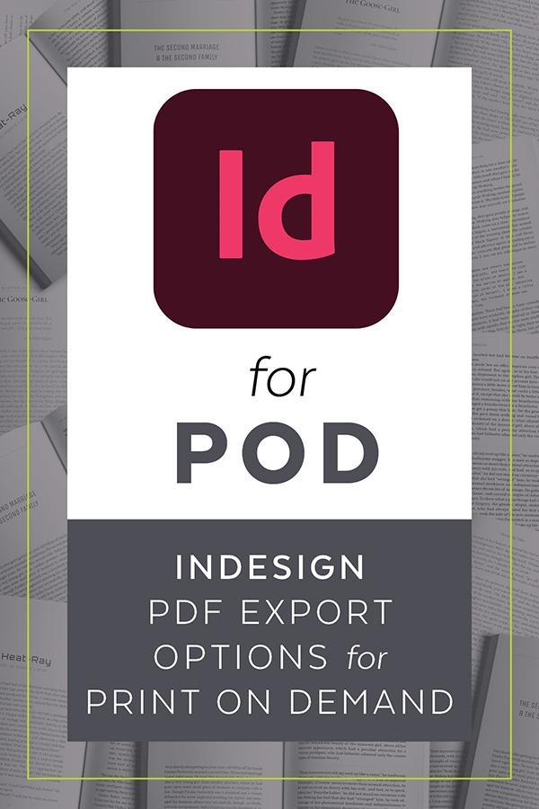 InDesign PDF Export Options for Print on Demand
